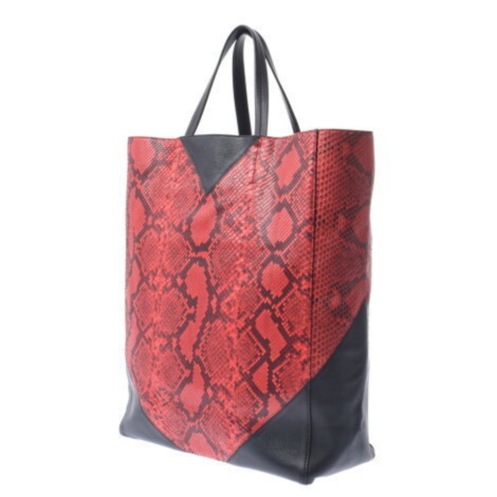 Celine Red Black Python Calf Tote Bag - image 2